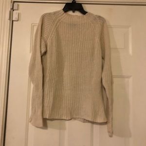 All Points - Cream Sweater Low Turtleneck- Size Md